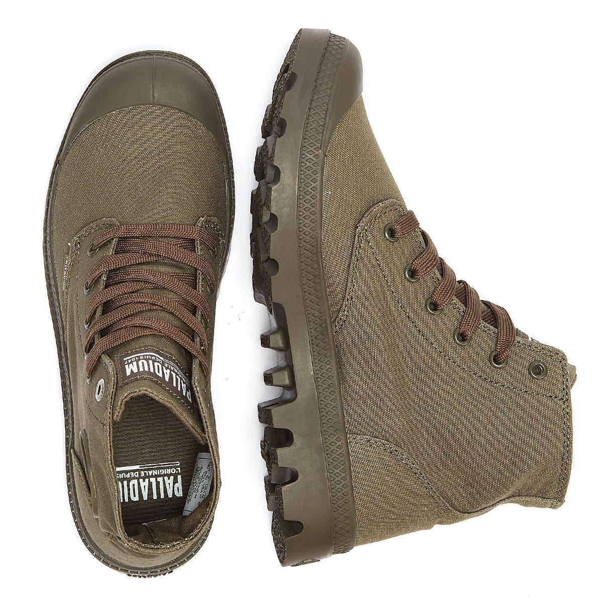 Palladium Pampa Hi Mono Chrome Grüne Stiefel