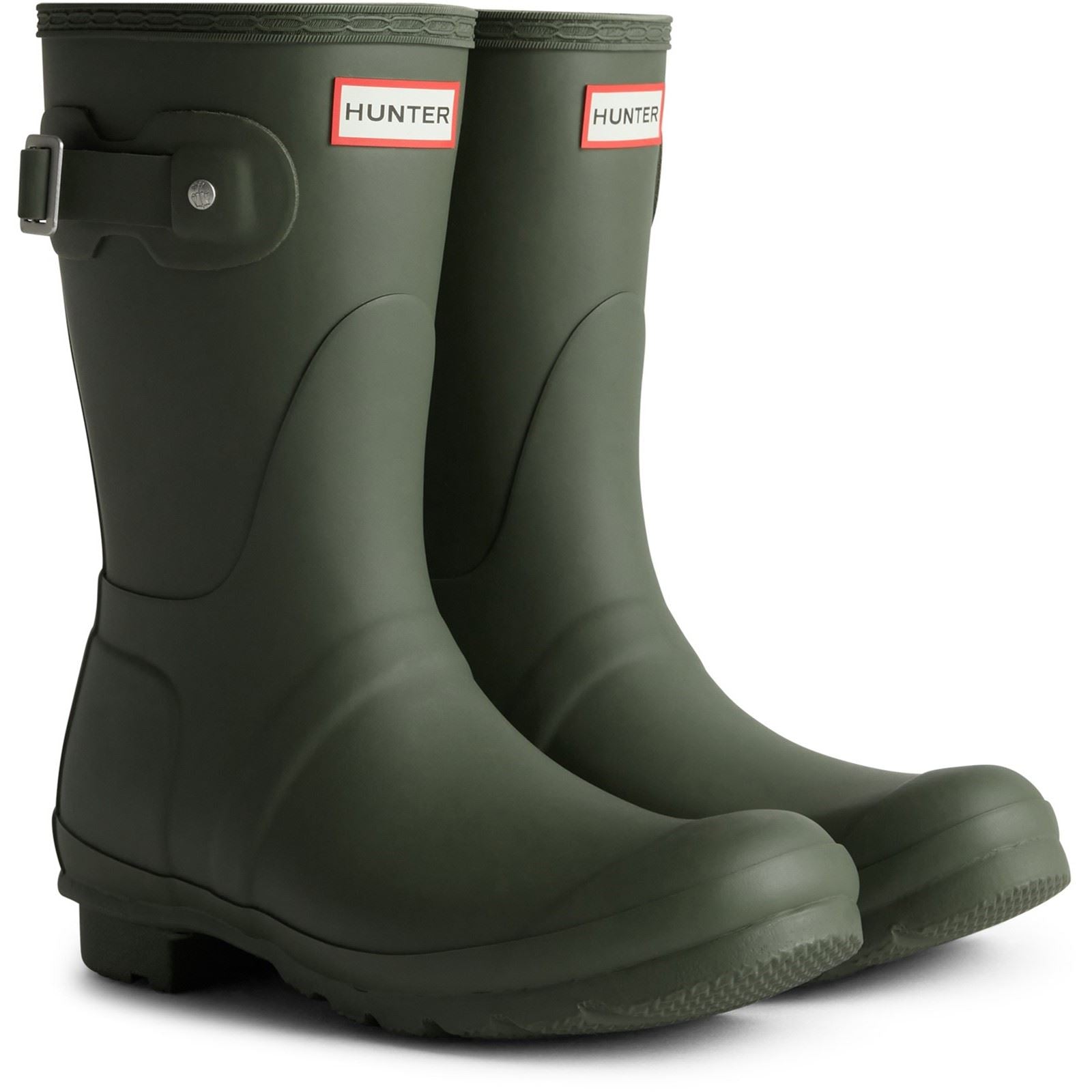 Hunter Original Short Boot Damen Gummistiefel In Dunkeloliv