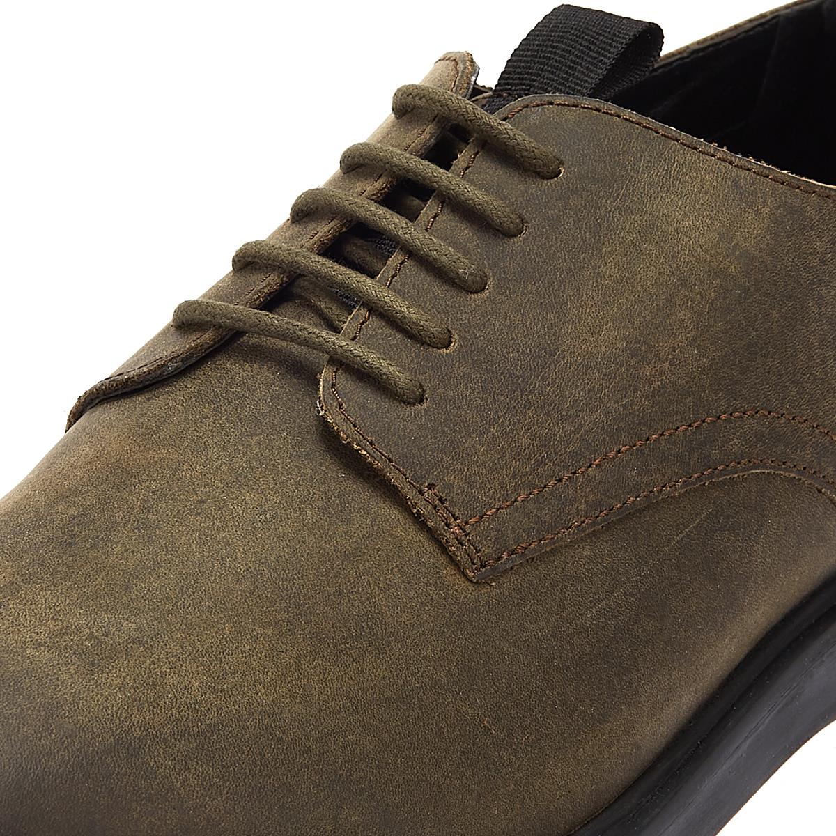 Hudson Barnstable Khaki Leder Herren Schnürschuhe In Grün