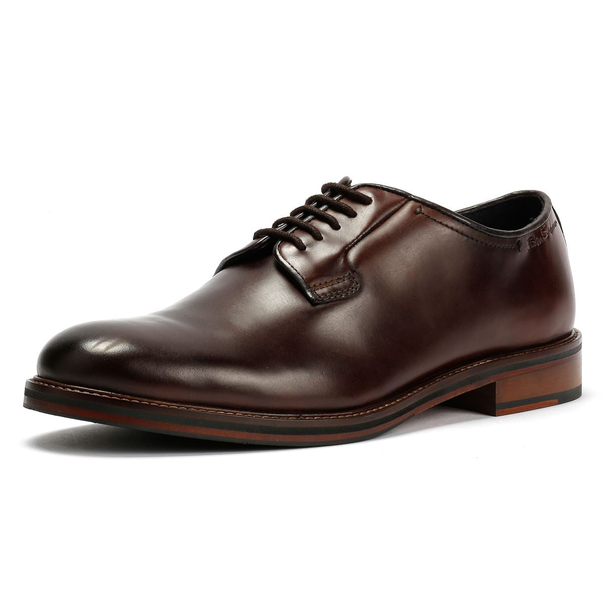 Ben Sherman Hoxton Herren Leder Braune Schnürschuhe