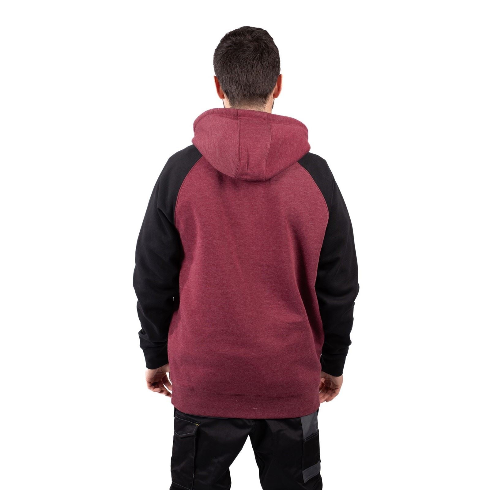 Caterpillar Raglan Baumwolle Herren Roter Kapuzenpullover