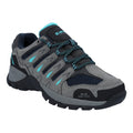 Hi-Tec Corzo Low Pu-Wildleder Wanderschuhe Für Damen In Cool Grey/Navy Blue/Curacao