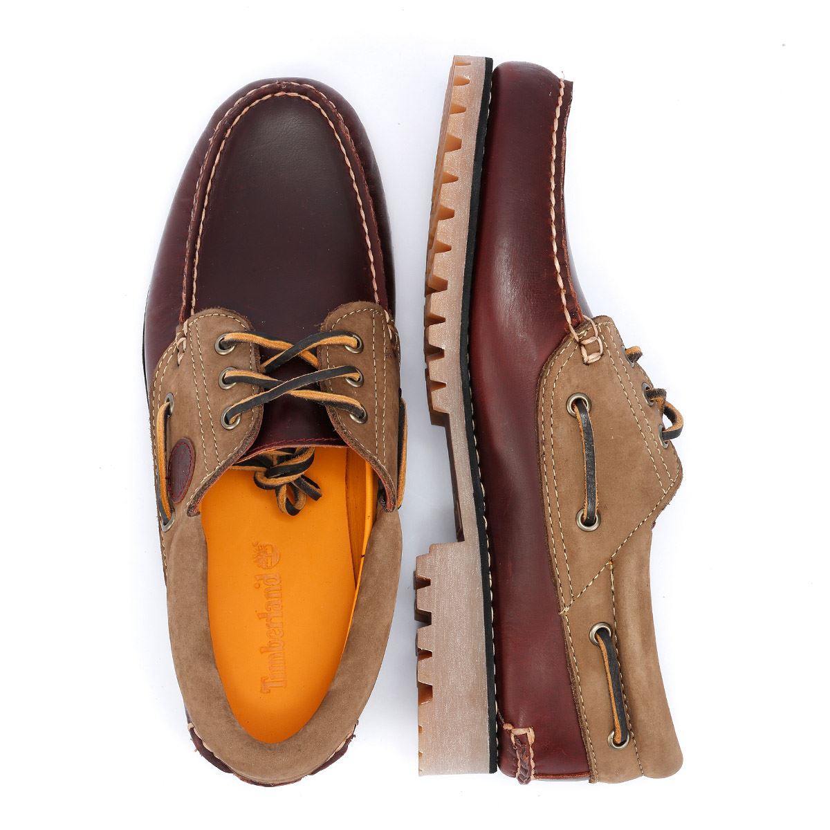 Timberland Authentic Lederbraune Schnürschuhe