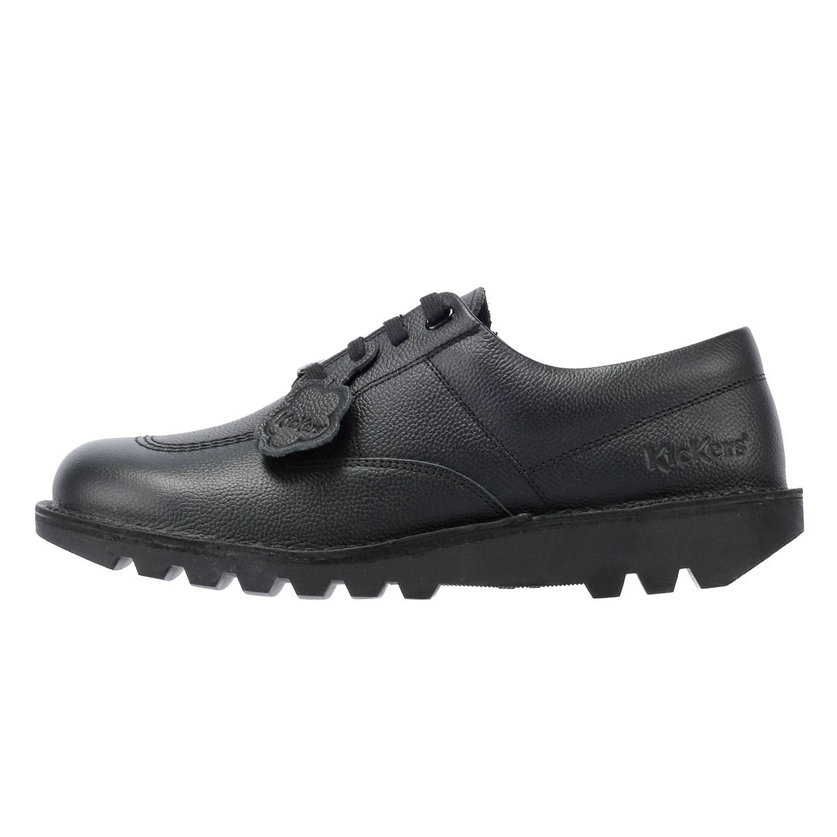 Kickers Kick Lo Tumble Leder Schwarze Schuhe