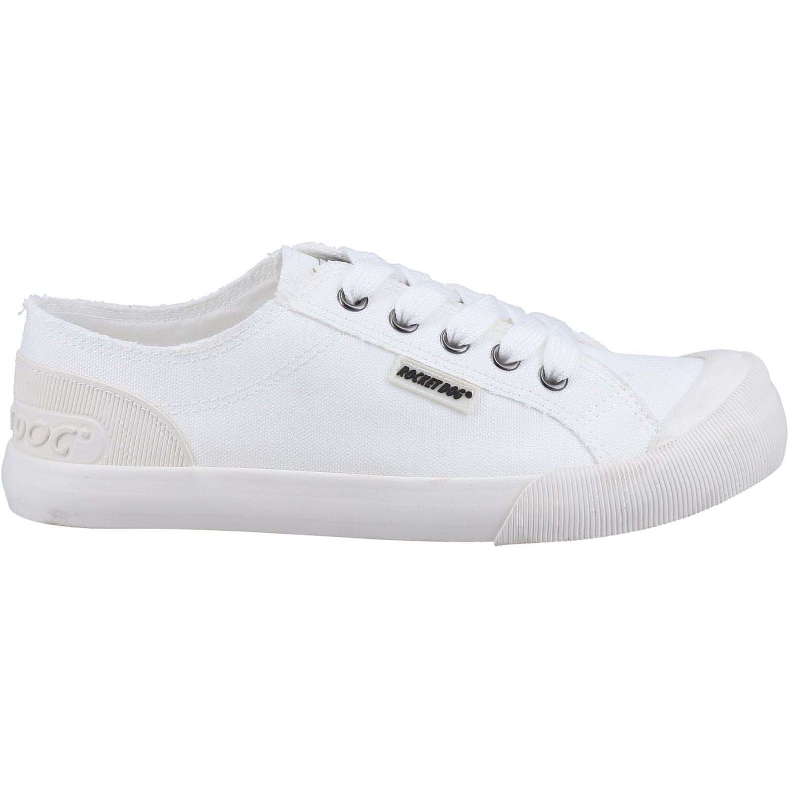 Rocket Dog Jazzin 12A Canvas Damen Sneaker Aus Weißer Baumwolle
