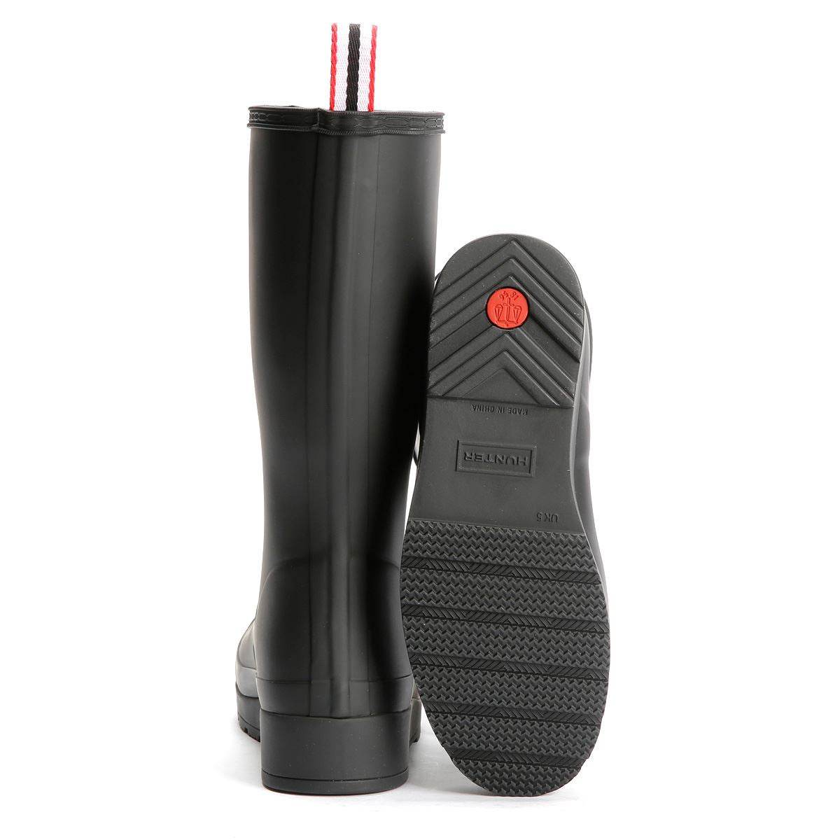 Hunter Play Tall Gummi Damen Schwarze Farbe Gummistiefel