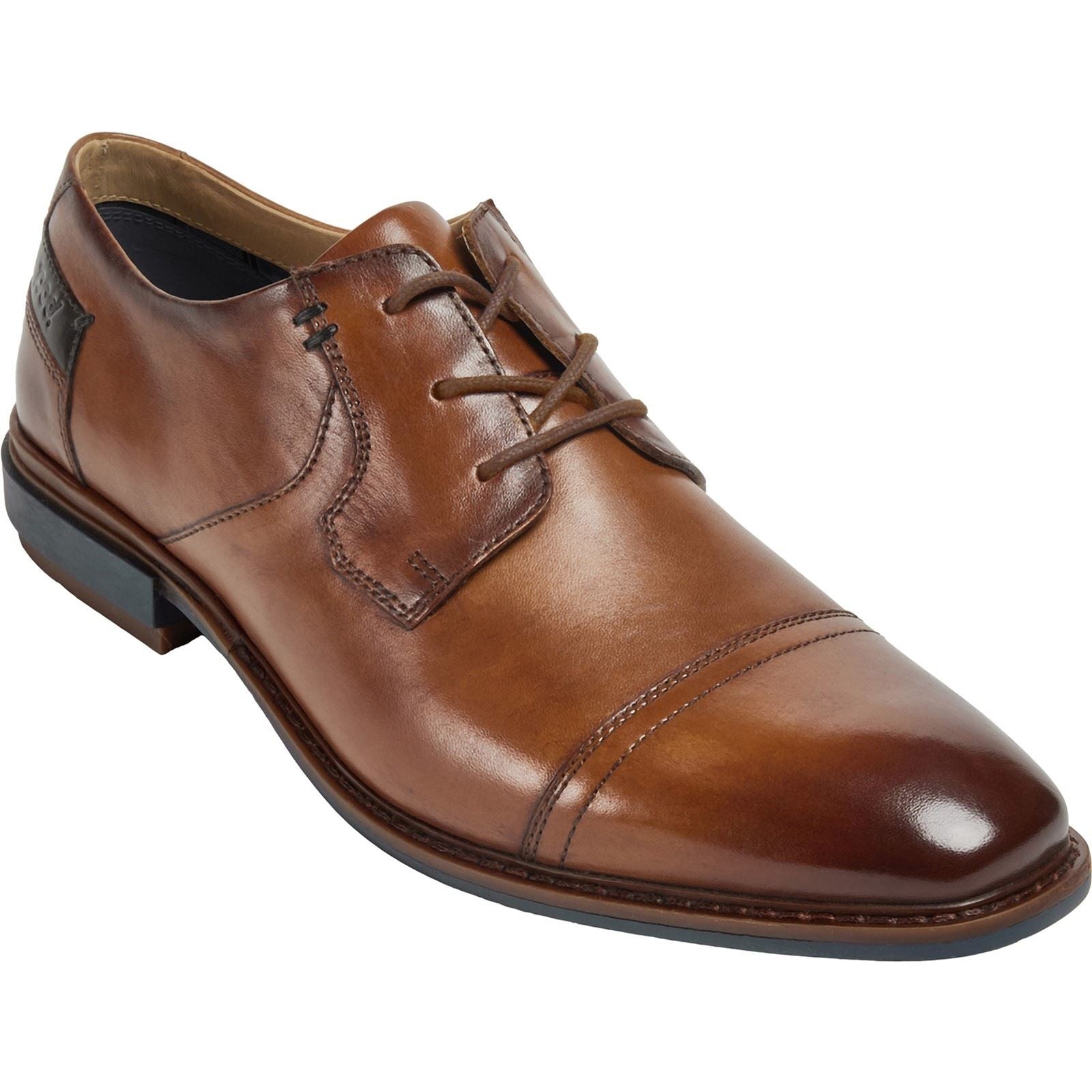 Pod Savage Fauxleder Herren Cognac Schnürschuhe