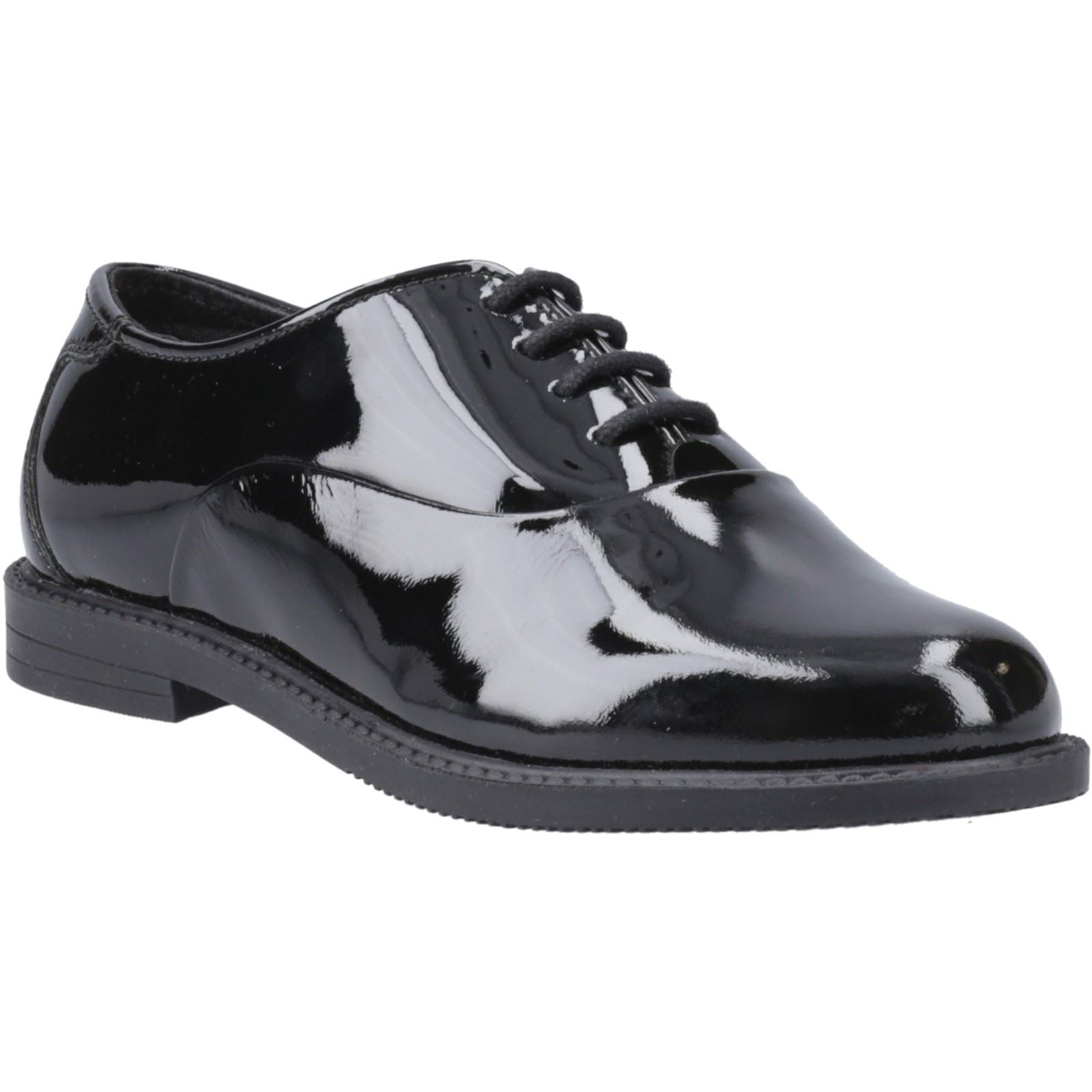 Hush Puppies Nellie Patent Mädchenschuhe Aus Schwarzem Leder