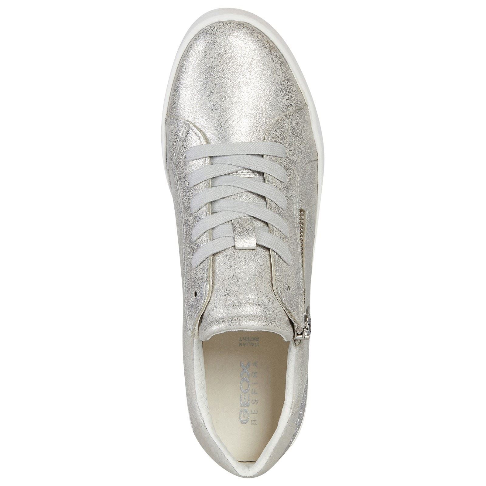 Geox D Blomiee A Damen Silberne Turnschuhe