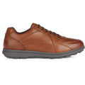 Geox U SPHERICA EC12 Leder Rindsleder Vollnarbenleder Herren Cognac Sneaker