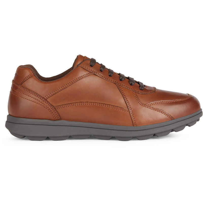 Geox U SPHERICA EC12 Leder Rindsleder Vollnarbenleder Herren Cognac Sneaker