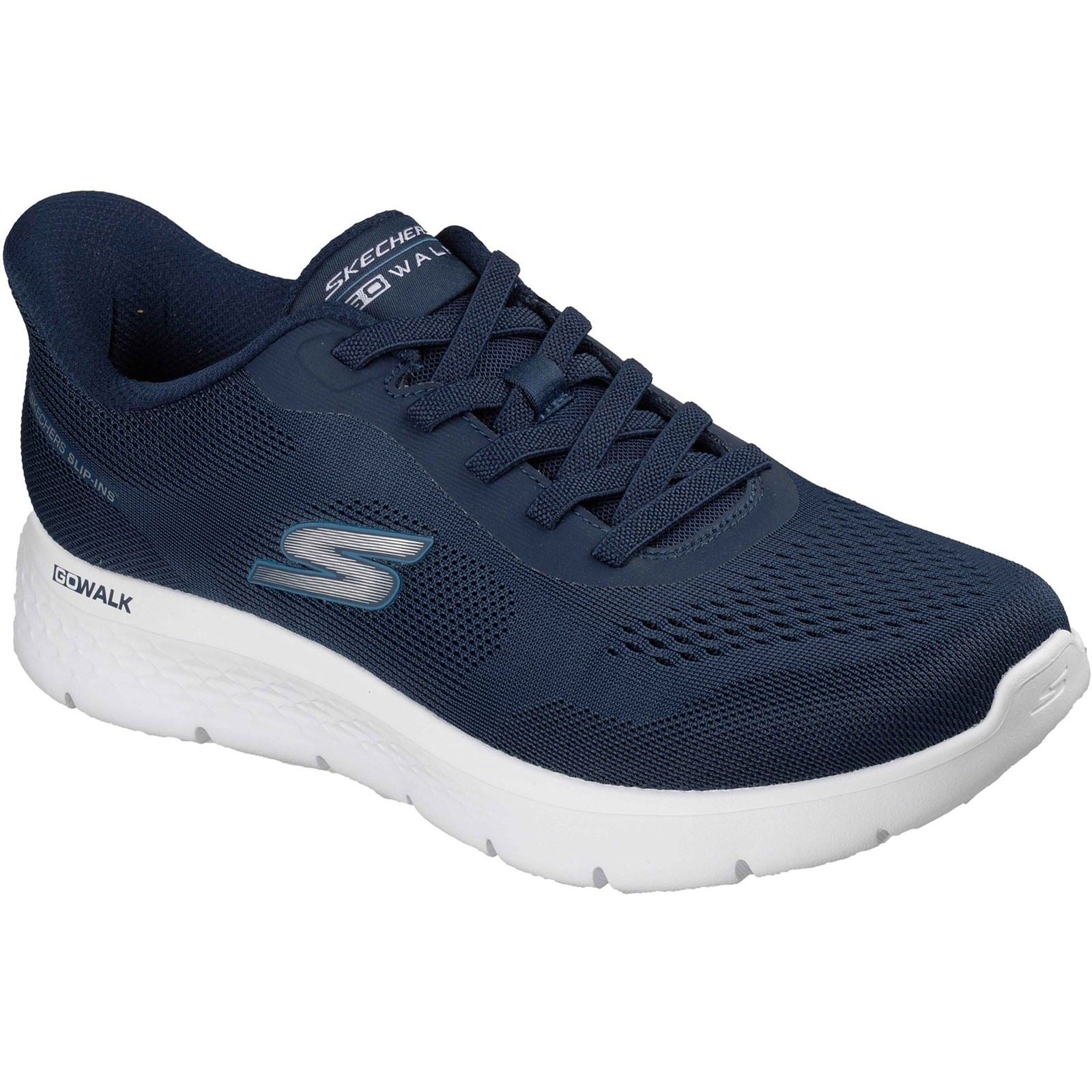 Skechers Go Walk Flex Polyester Herren Sneakers In Navy