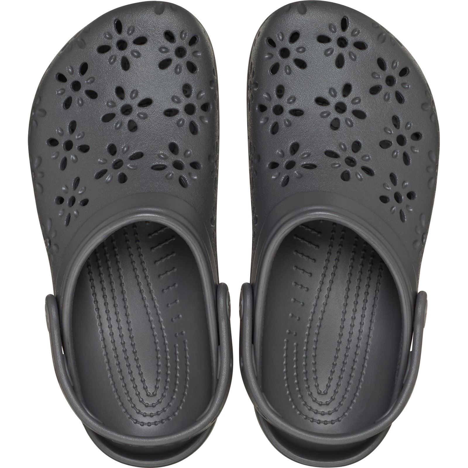 Crocs Classic Floral Cut Out Thermoplastische Schwarze Farbe Sand Clogs