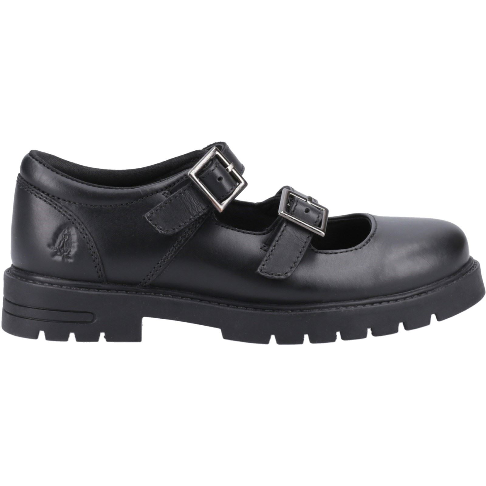 Hush Puppies Ella Senior Mädchenschuhe Aus Schwarzem Leder