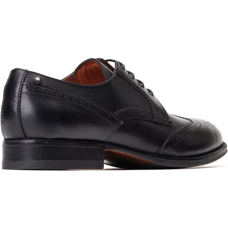 Base London Bell Leder Herren Schwarze Brogues Schuhe