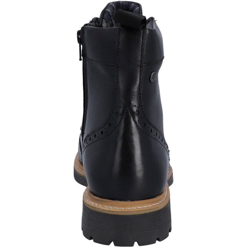 Hunter Cawdor Leder Herren-Schwarz Brogues-Schuhe