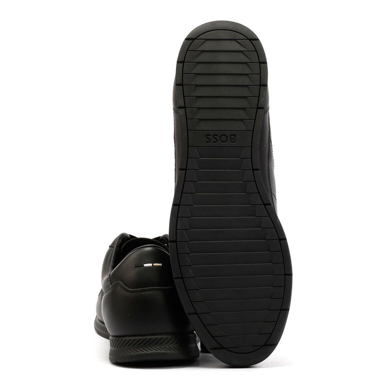 Boss Titanium Herren Schwarz Leder Sneaker