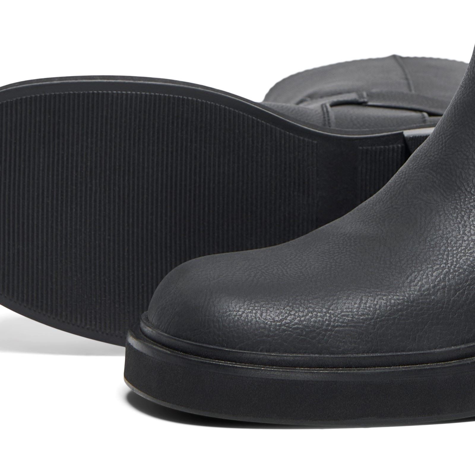 ONLY BUTTER-2 Polyurethan Damen Schwarze Farbe Stiefeletten Mit Absatz Bis Zur Wade