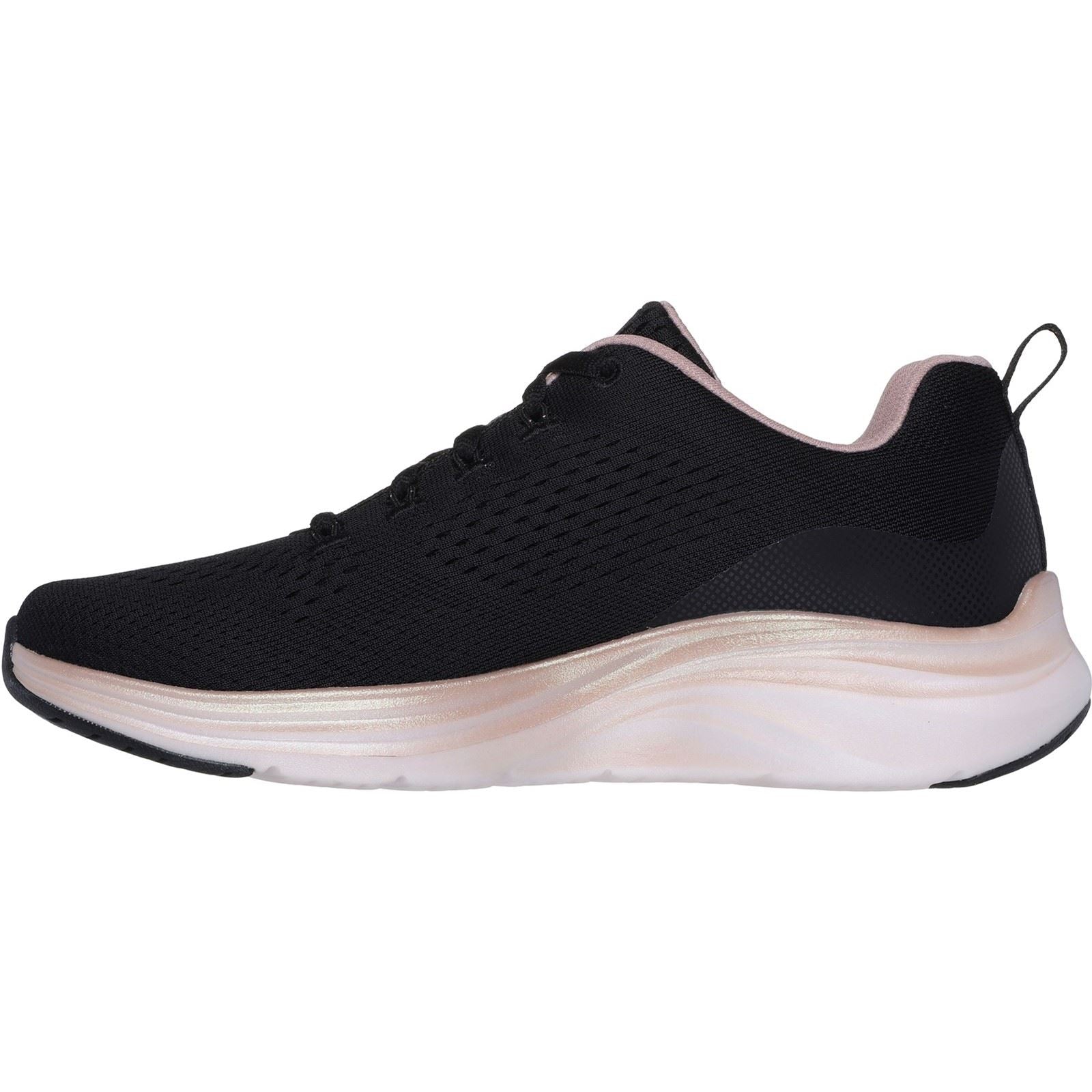 Skechers Vapor Foam - Midnight Glimmer Textile Damen Sneaker In Schwarz/Roségold
