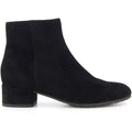 Dune Pippie Damen Stiefeletten aus schwarzem Leder mit Absatz