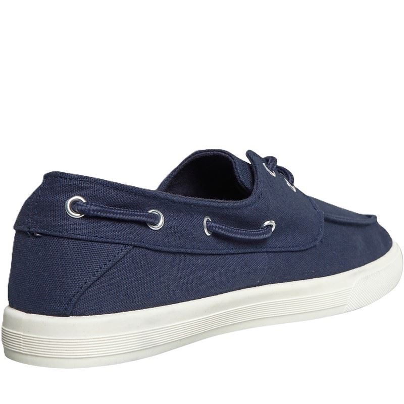 Penguin Sailor Canvas Herren Blau Schnürschuhe