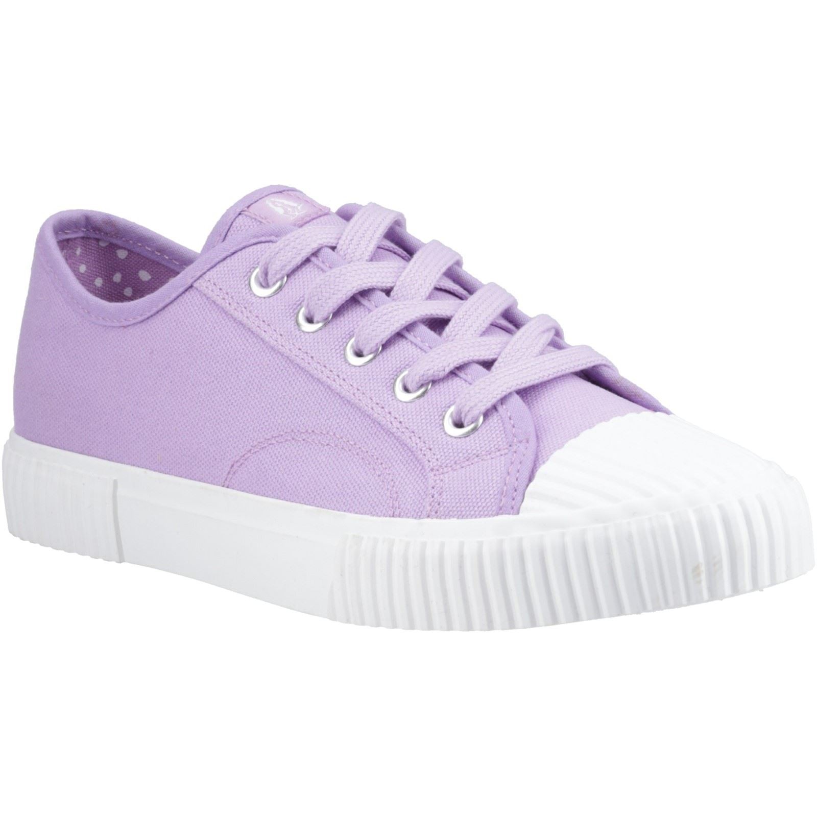 Hush Puppies Freya Canvas Damen Sneakers In Flieder