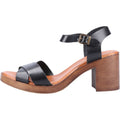 Hush Puppies Georgia Damen Sandalen Aus Schwarzem Leder