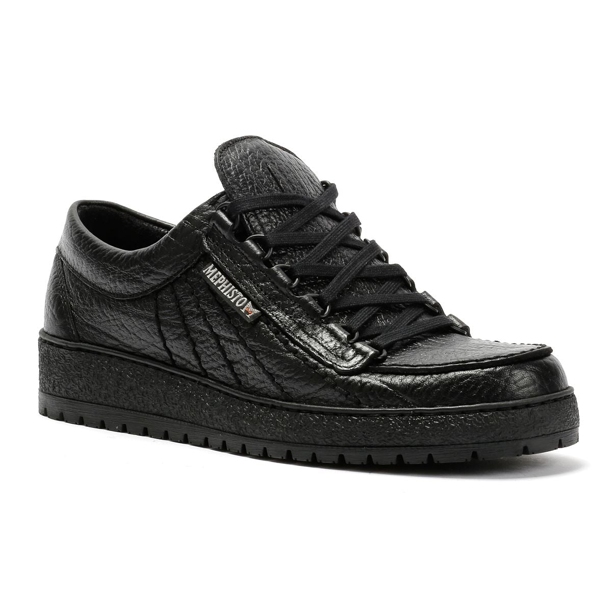 Mephisto Rainbow Mamouth 714 Leder Herren Schwarz Schnürschuhe