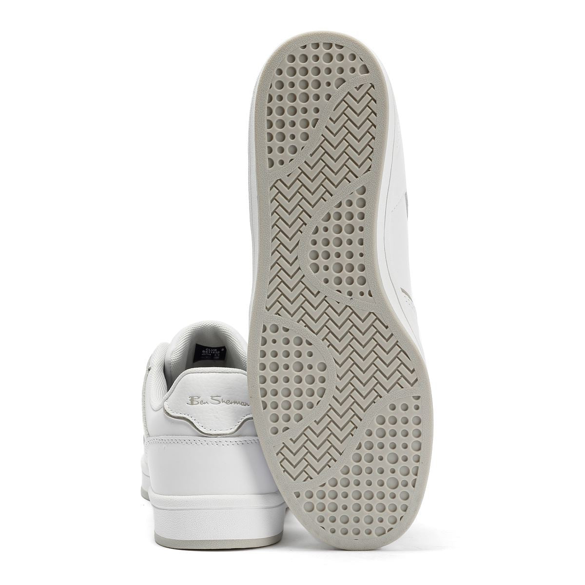 Ben Sherman Club Leder Herren Weiße Sneakers