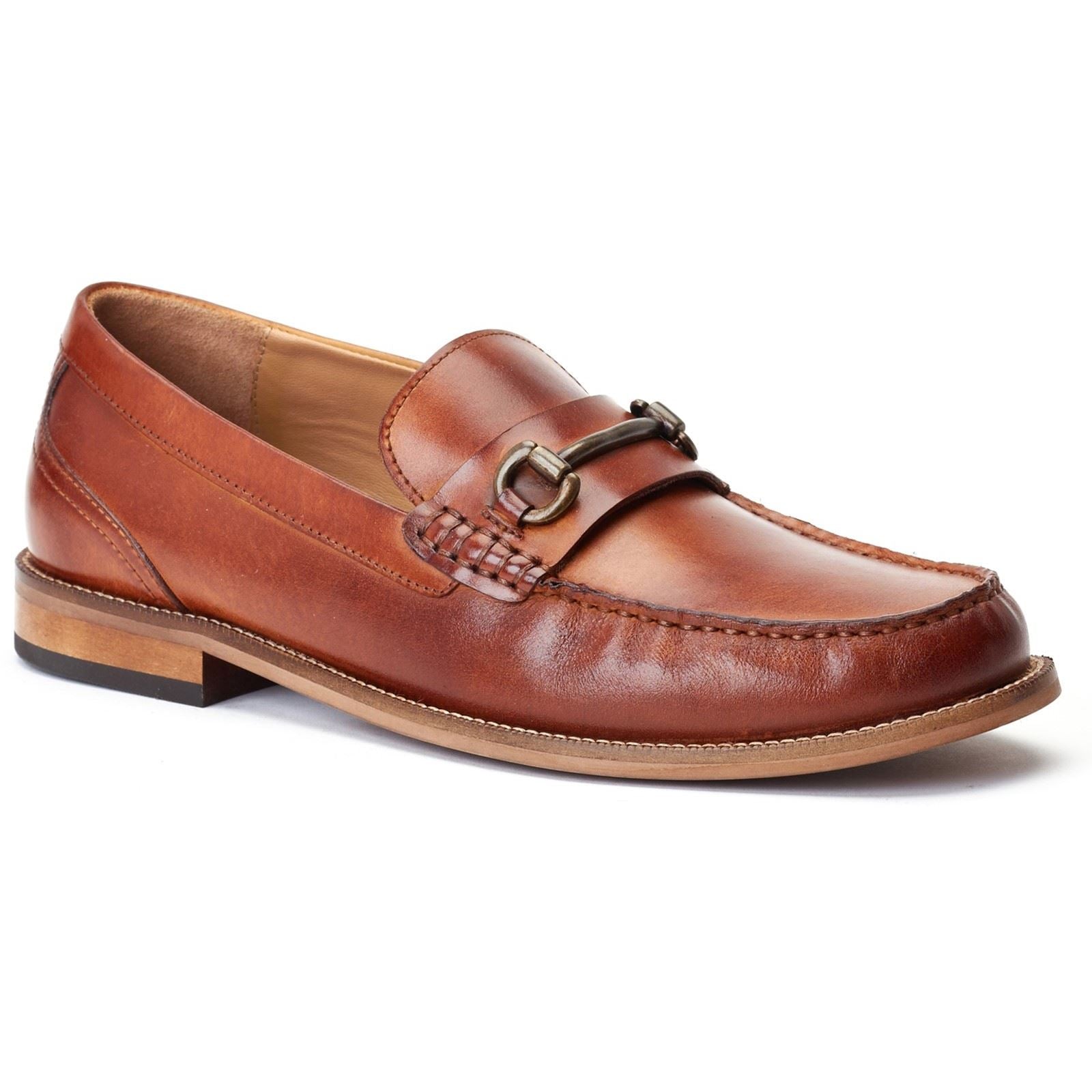 Base London Madison Herren Mokassins Aus Gebranntem Tan-Leder