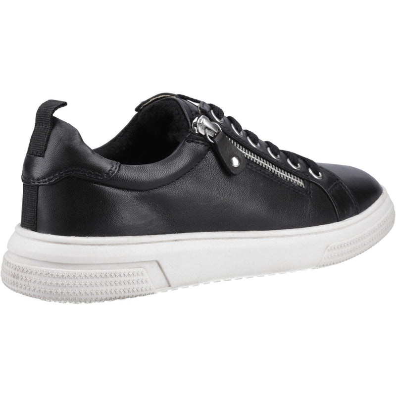Hush Puppies Martha Damen Sneaker Aus Schwarzem Leder