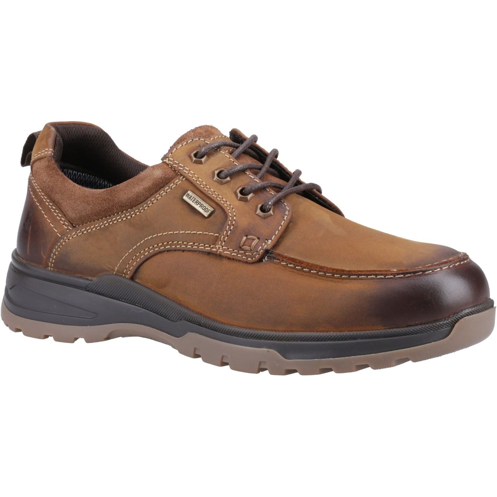 Hush Puppies Percy Leder Herren Tan Schnürschuhe
