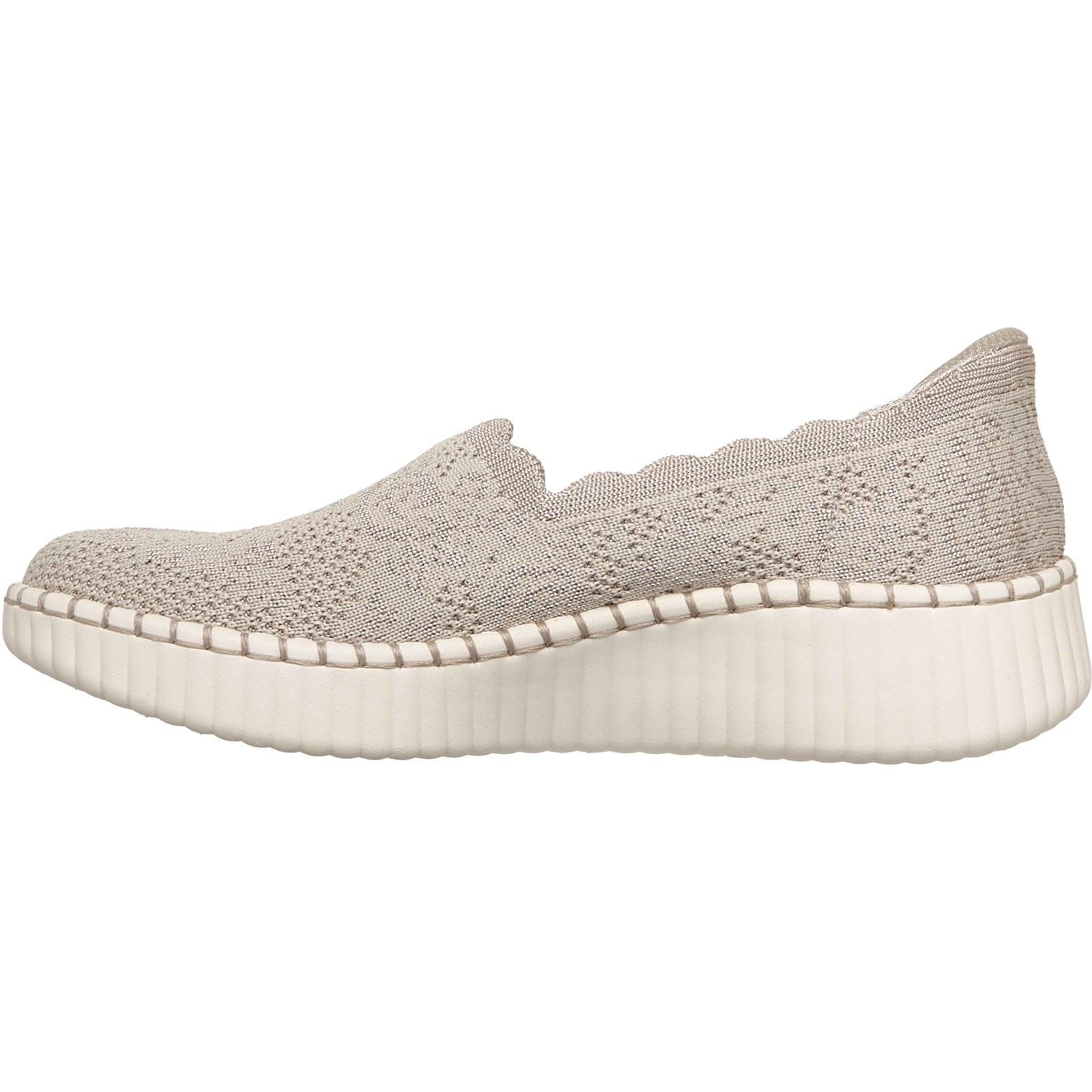 Skechers Wilshire Boulevard Polyester Damen Taupe Sneaker