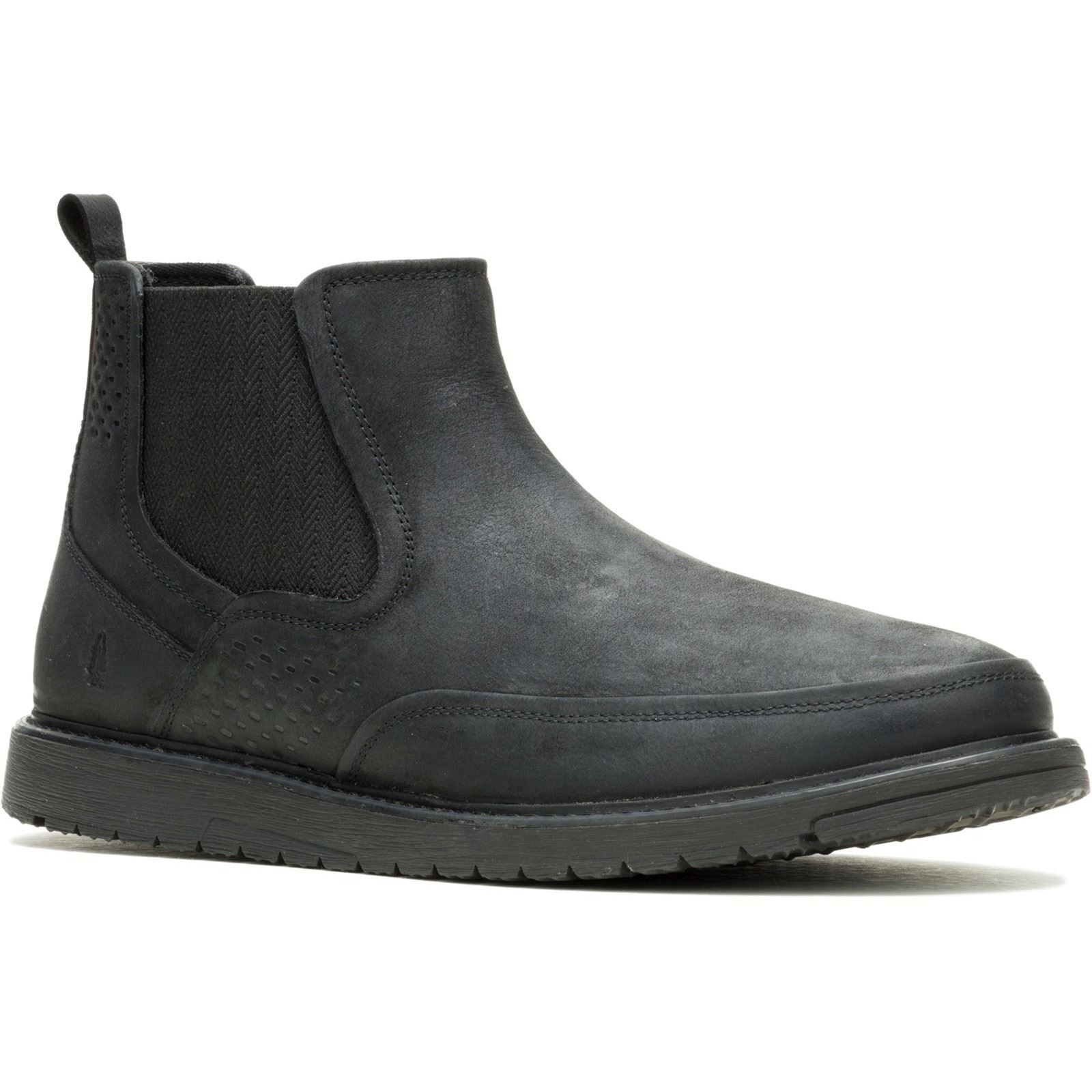 Hush Puppies Jenson Herren Stiefel aus schwarzem Leder