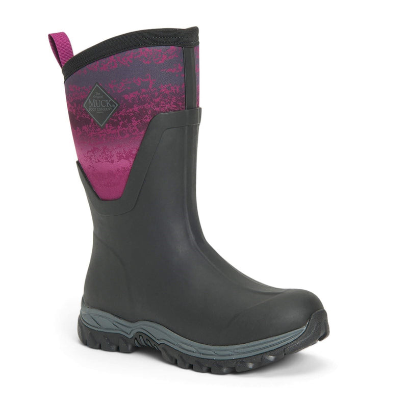 Muck Boots Arctic Sport Mid Gummistiefel Schwarz/Magenta