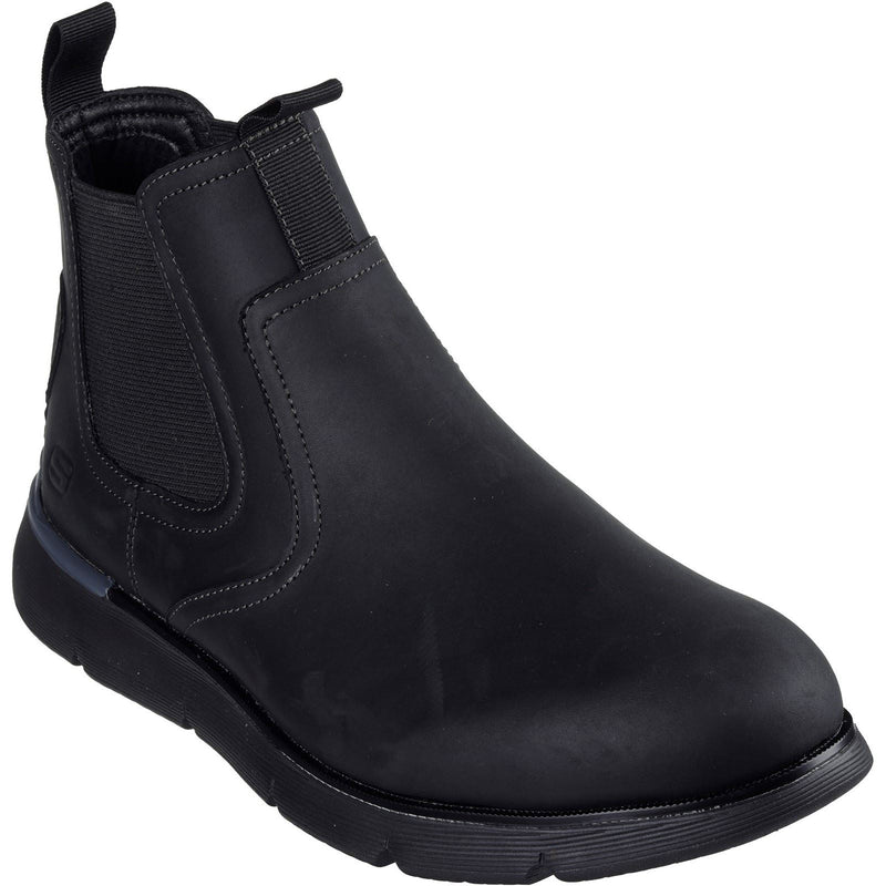 Skechers Augustino Paulo Schwarze Farbe Herrenlederstiefel