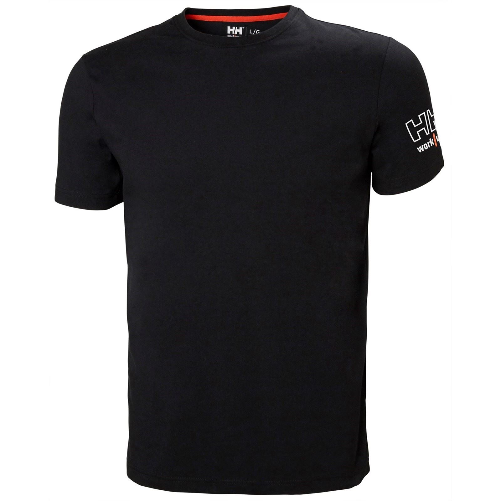 Helly Hansen Workwear Kensington Baumwoll Männer Schwarze Farbe Kurzarm-T-Shirts