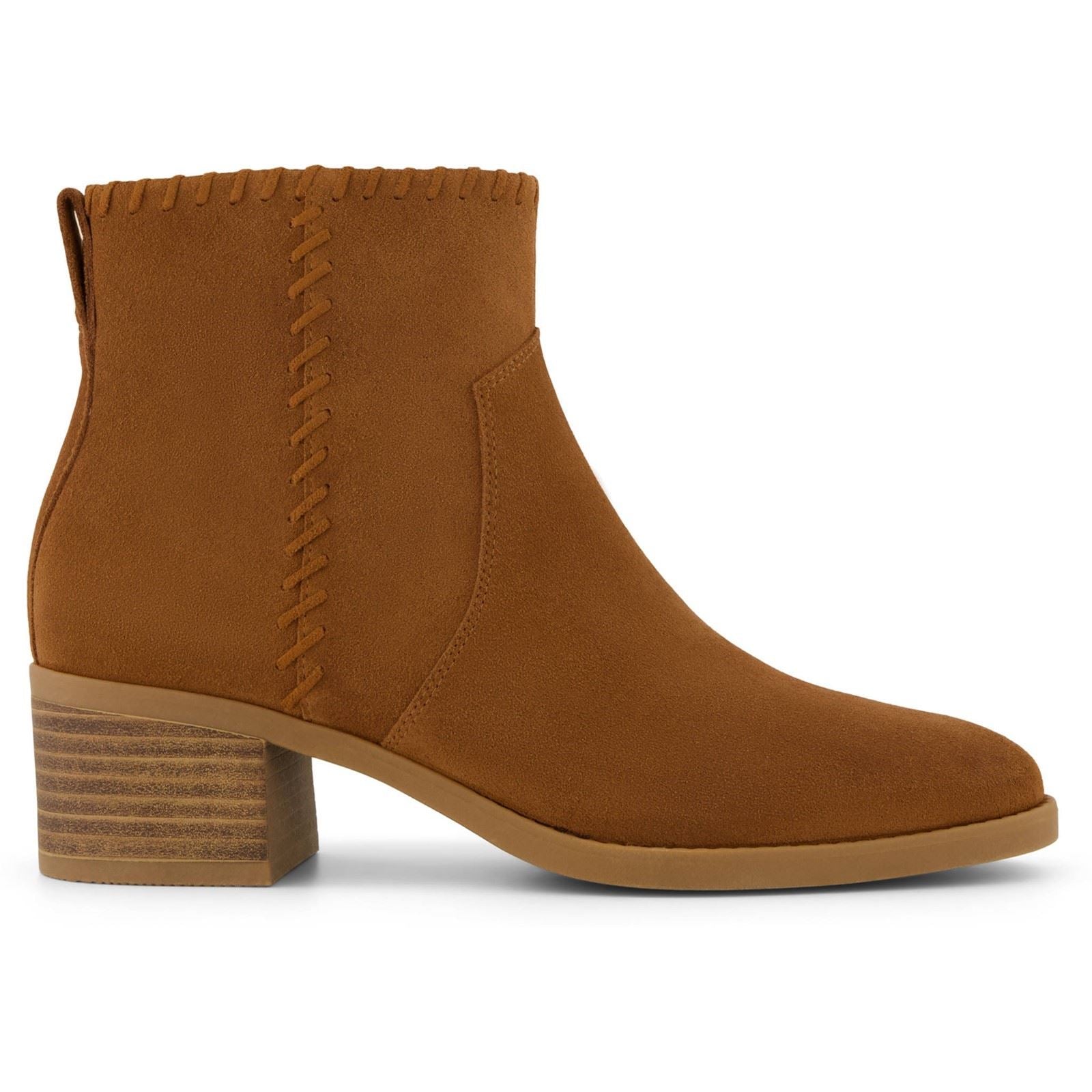 TOMS Delilah Heeled Wildleder Damen Tan High Heels Stiefeletten