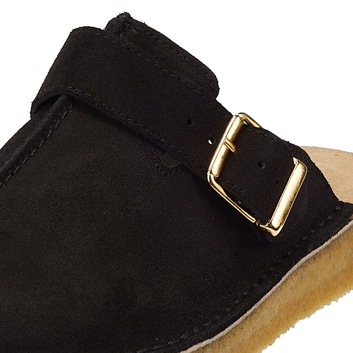 Clarks Trek Mule Wildleder Herren-Sandalen In Schwarz