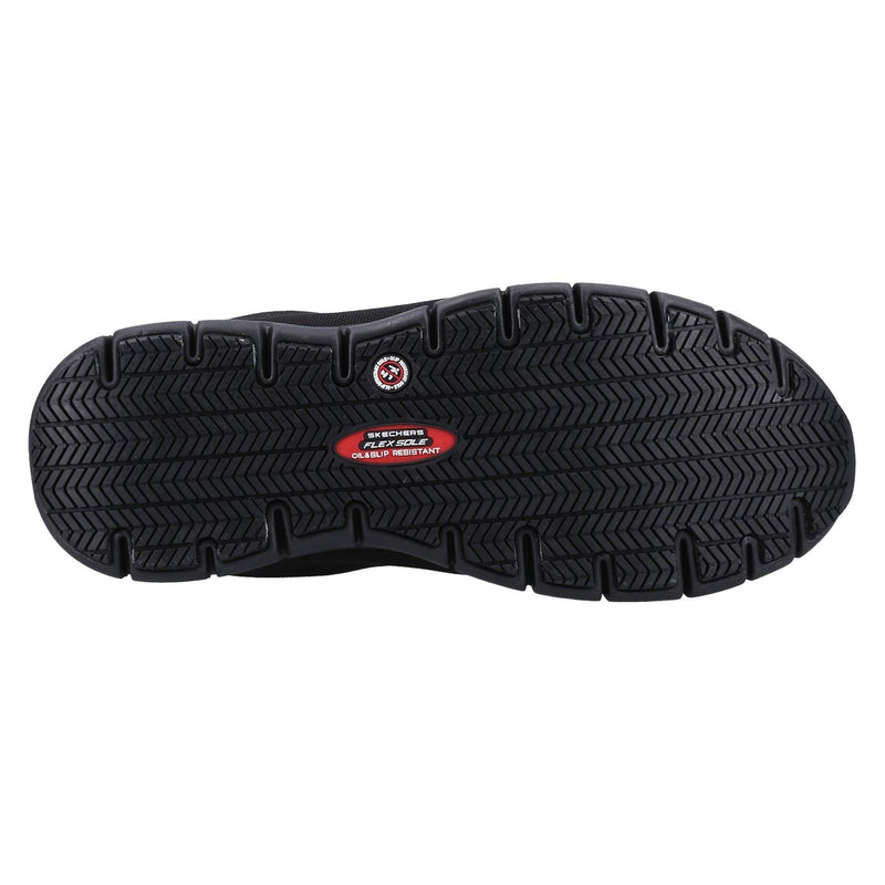 Skechers Workwear Sure Track Jixie Textil Damen Schwarze Sicherheits Sneakers