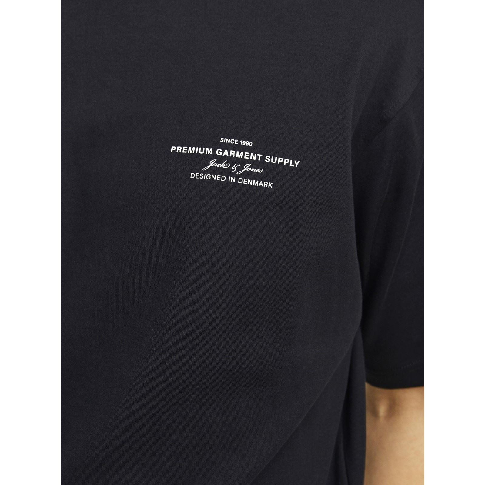 Jack & Jones Chad Branding Baumwoll-Männer Schwarze Farbe Kurzarm T-Shirts