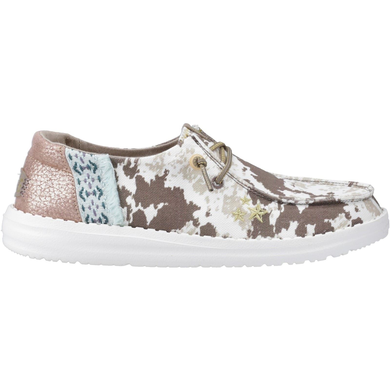 HEYDUDE Wendy Disco Cow Baumwoll Damen Tan Loafer
