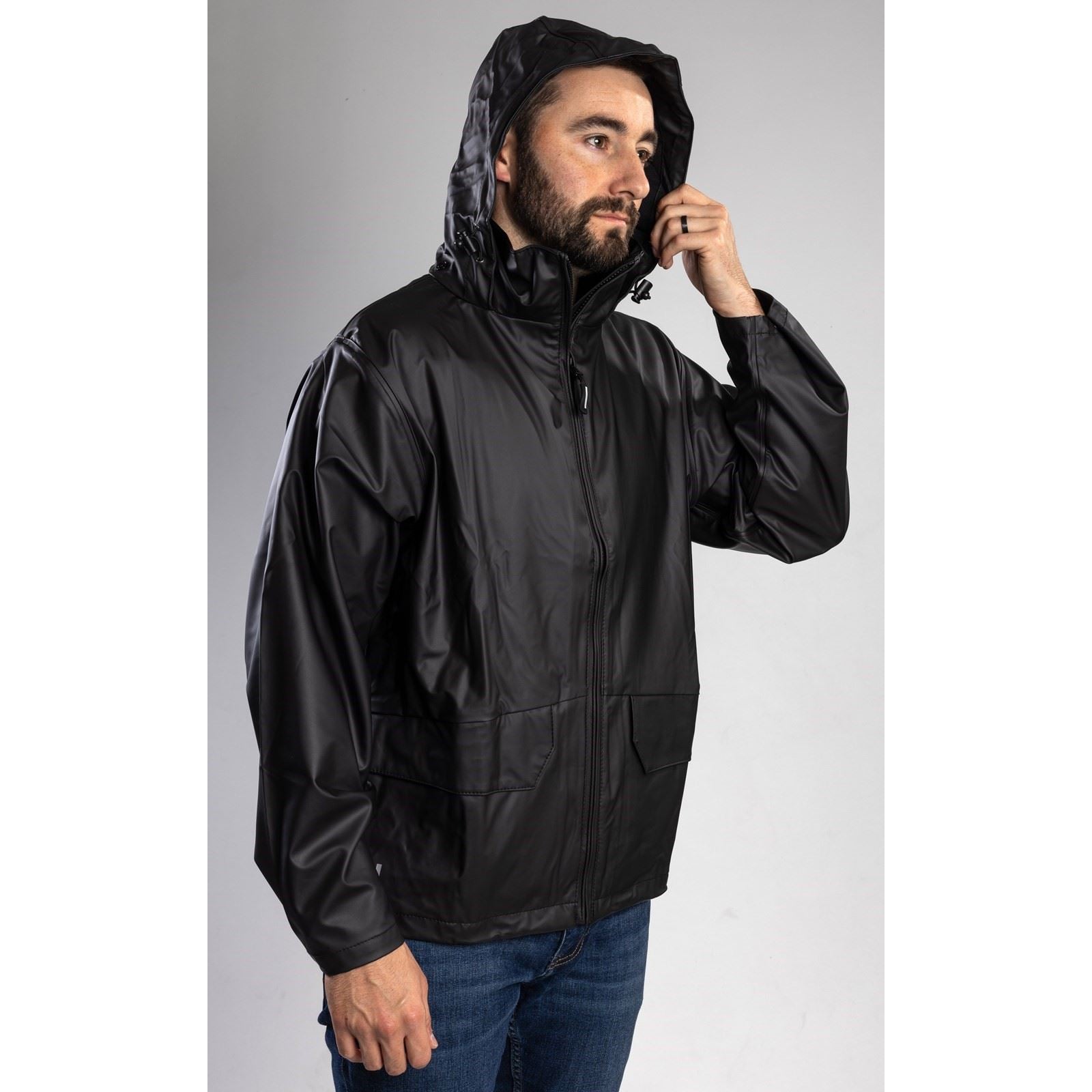Helly Hansen Workwear Voss Unisex Erwachsene Schwarze Regenjacke