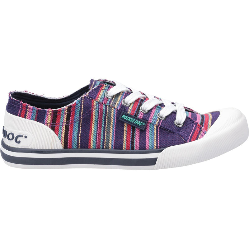 Rocket Dog Jazzin Baumwoll-Damensneaker In Lila-Mehrfarbig