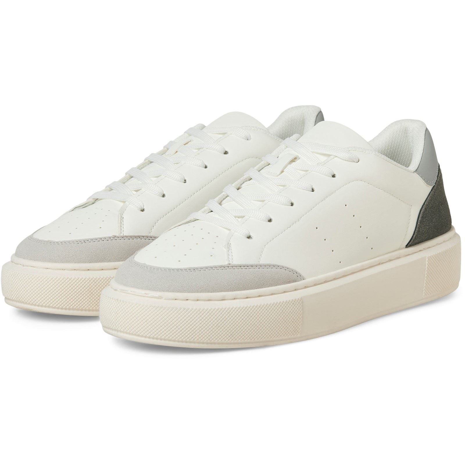 Jack & Jones Aspire Court Herren Sneakers Aus Polyurethan In Weiß/Vapour Blue/Castlerock