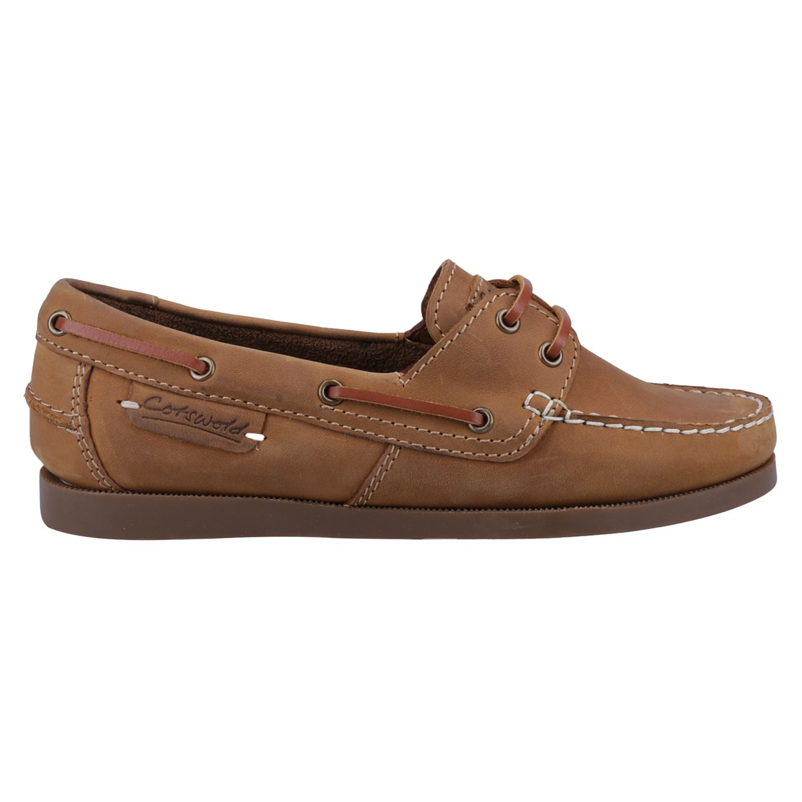 Cotswold Waterlane Leder Damen Bootsschuhe In Kamelfarbe