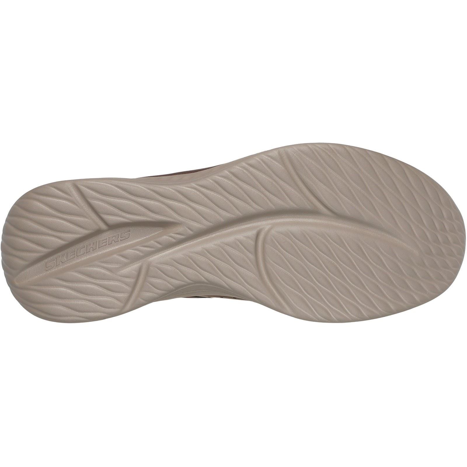 Skechers Slade Zachary Textil Herren Dunkelbraune Weitgeschnittene Schnürschuhe