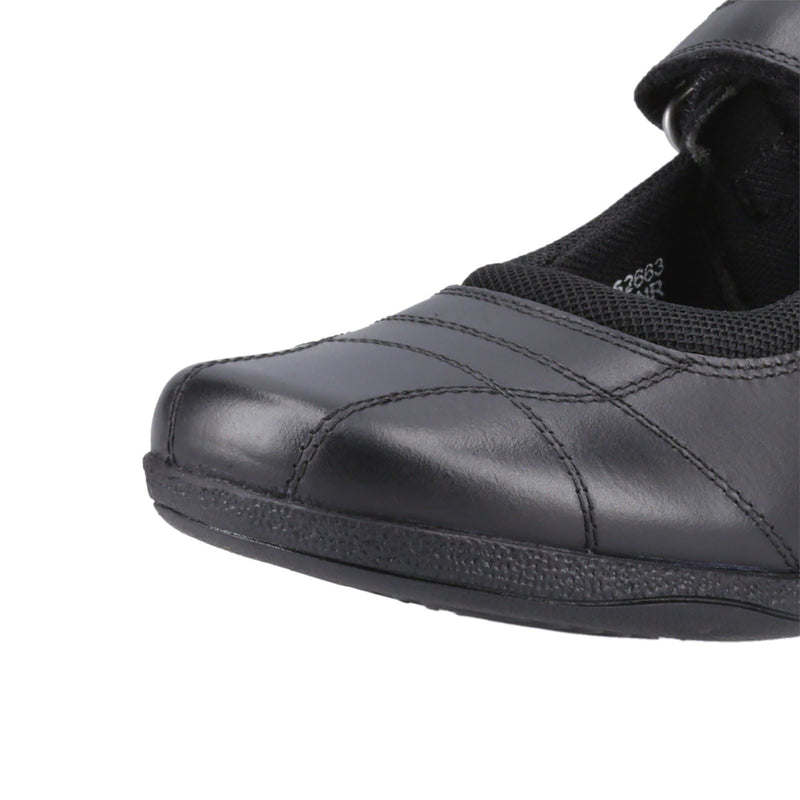 Hush Puppies Clara Senior Mädchenschuhe Aus Schwarzem Leder