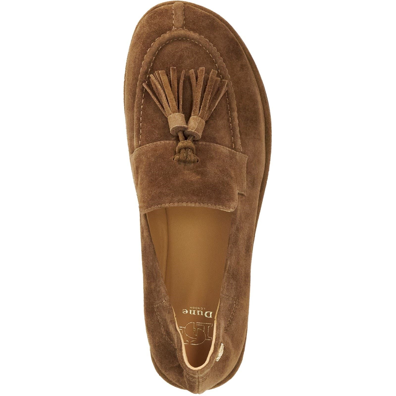 Dune Grounding Wildleder Damen Braune Slipper