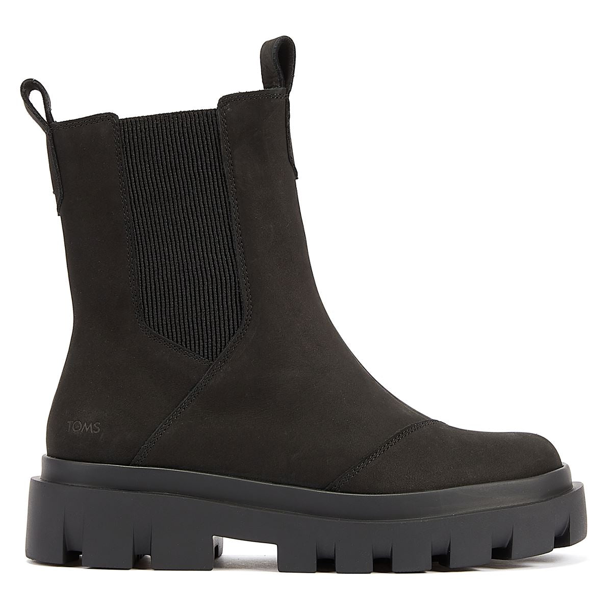TOMS Rowan Leder Damen Schwarze Stiefel